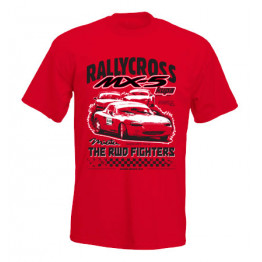 Mazda MX-5 Rallycross kupás póló, piros 
